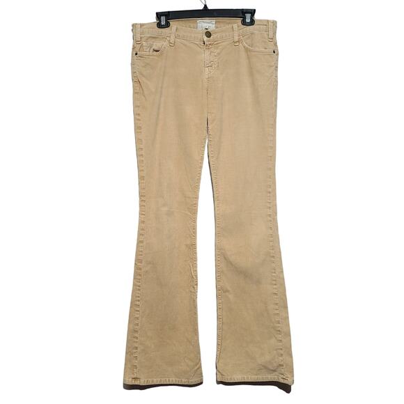 Current/Elliott Tan Cowboy Low Rise Corduroy Bootcut Flare Pant Size 29 - Picture 1 of 4